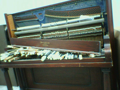broken piano