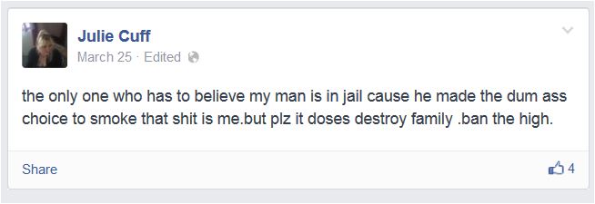 Julie aired her views on her Facebook page