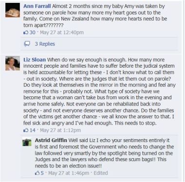 Amy Farrall speaks out on the SST's Facebook page