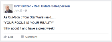 Reality for Glazer, Star Wars style