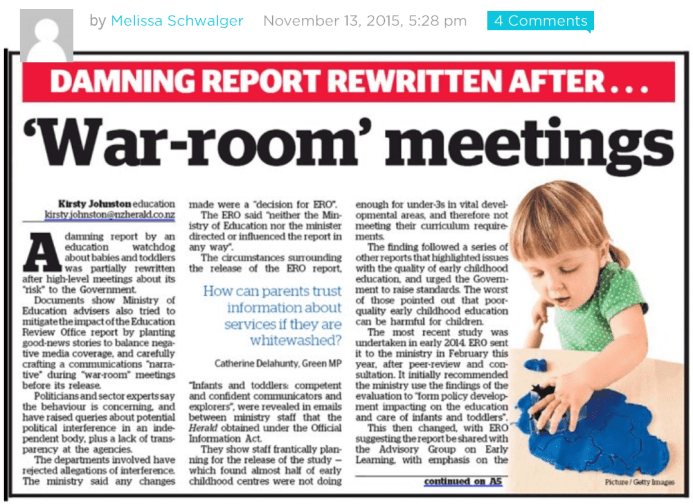 the front page of the NZ Herald