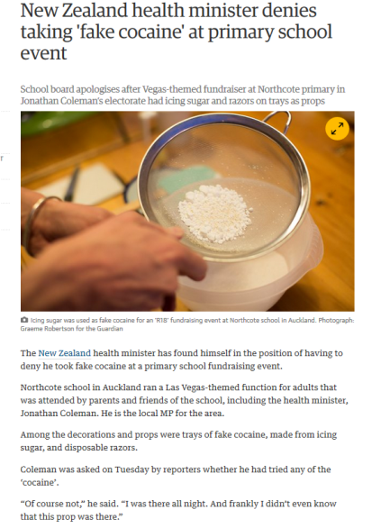cocaine in schools in nz