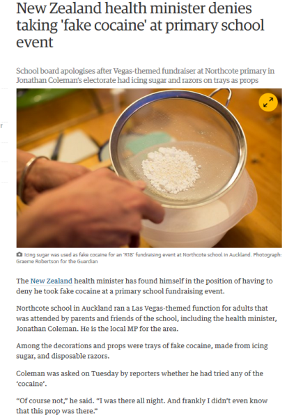 cocaine in schools in nz